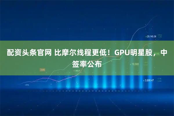 配资头条官网 比摩尔线程更低！GPU明星股，中签率公布